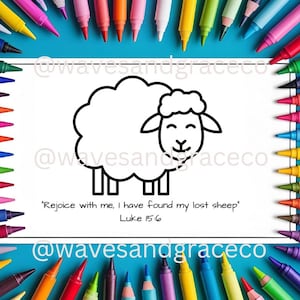 Lost Sheep Activity Sheet - Instant Download