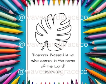 Palm Sunday Bible Activity for Kids | Easter Sunday School Craft (Digital Download)
