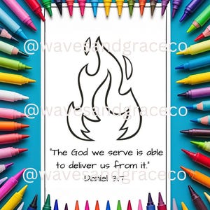 Fiery Furnace Activity Sheet - Instant Download