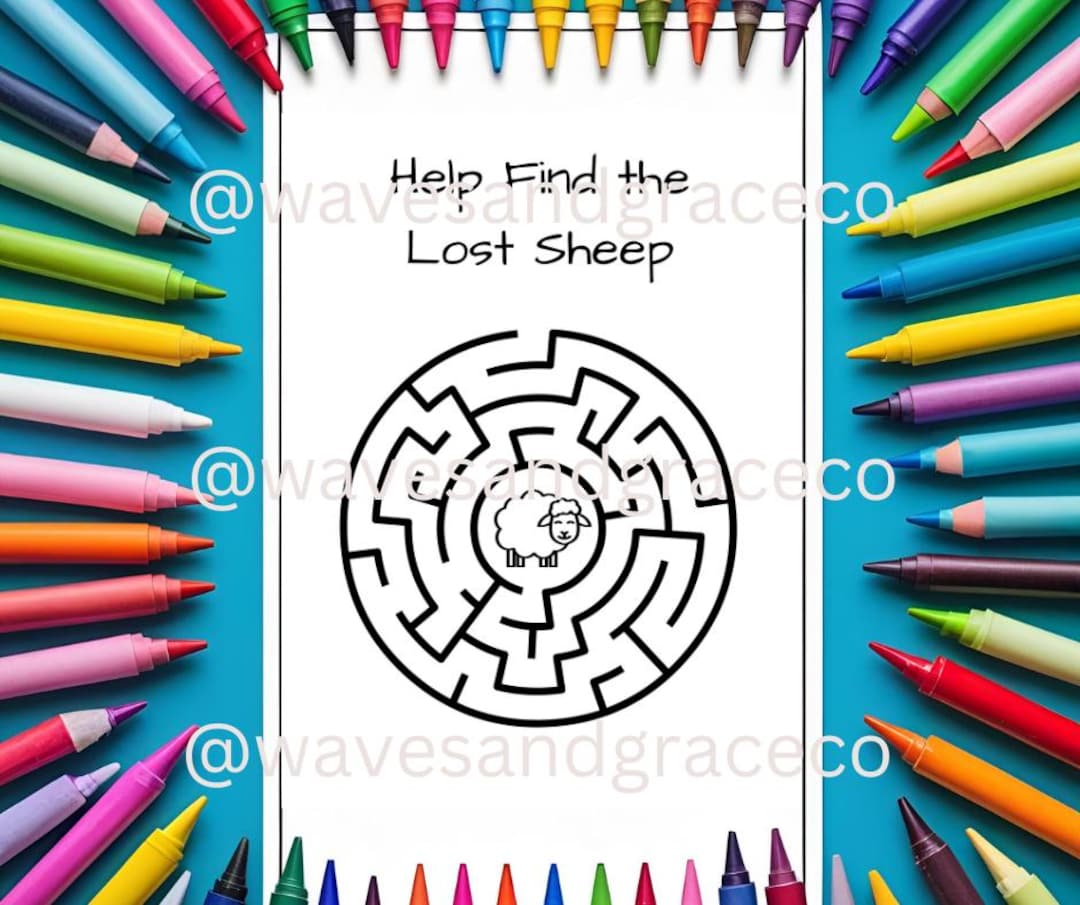 Lost Sheep Maze Activity Sheet - Instant Download - Etsy