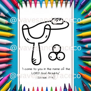 Sling Shot Activity Sheet - Instant Download