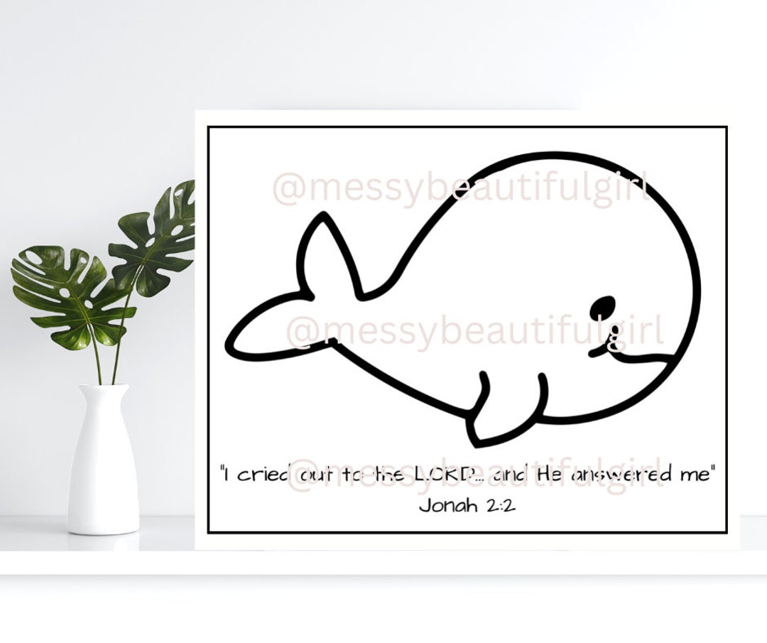 Jonah & the Whale Activity Sheet  Instant Download