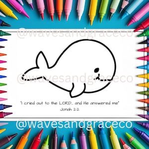 Jonah & the Whale Activity Sheet - Instant Download