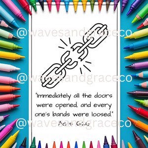 Broken Chains Activity Sheet - Instant Download