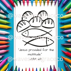 Loaves & Fish Activity Sheet - Instant Download