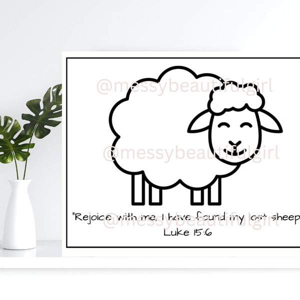 Lost Sheep Activity Sheet - Instant Download