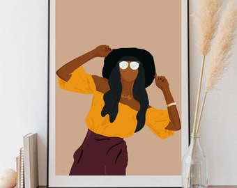 Worthy (Black Girl Art Print)