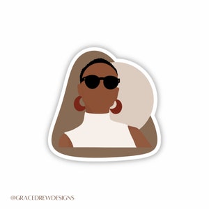 Black Girl Glow sticker, black girl sticker