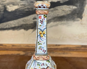 Free Shipping Within Continental US - Rare Hand Painted Portuguese Candle Holder.