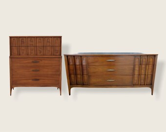 Maine modern bedroom storage units with drawers and carved handle: etsy