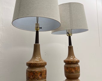 Free Shipping Within Continental US - Vintage Mid Century Modern Lamps Set Of 2