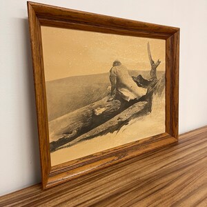 Free Shipping Within Continental US Andrew Wyeth Black & White Pencil Sketch Print image 5