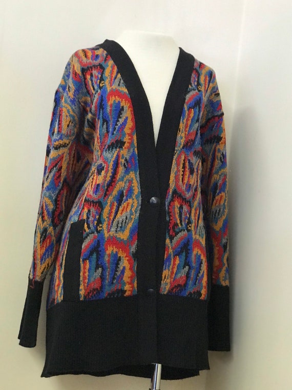 Vintage French Abstract Cardigan