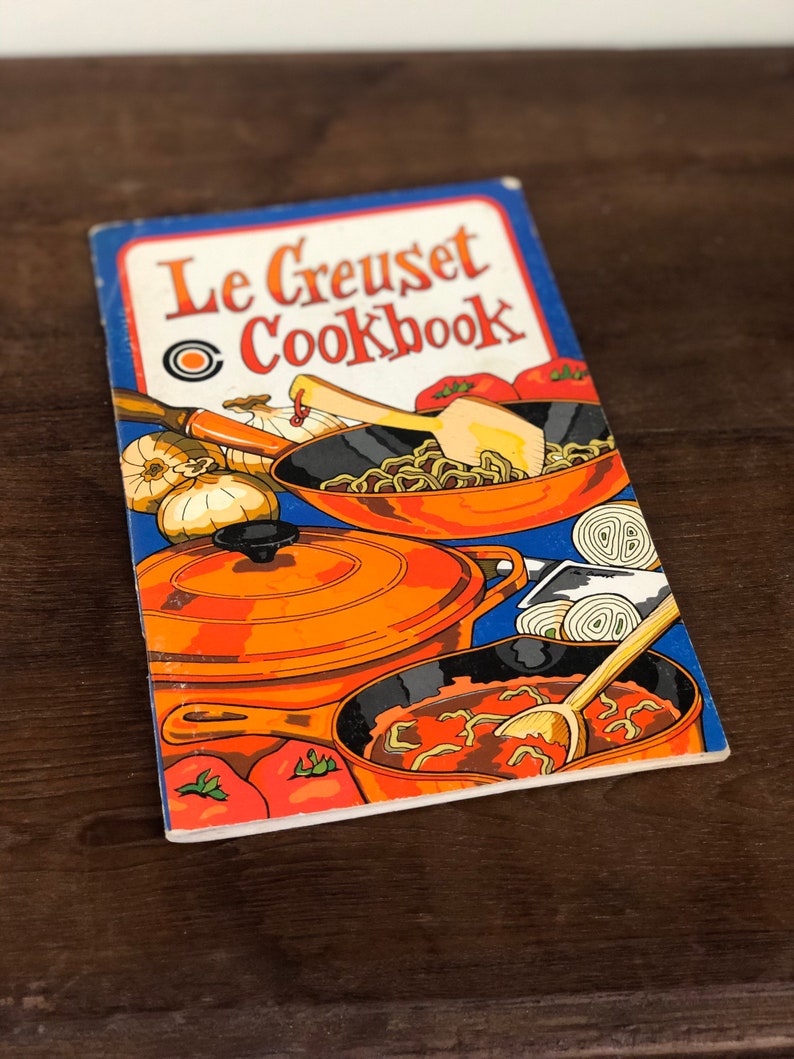 Vintage 1970s Le Creuset Cookbook and 1930s Jell-o Recipe book with original insert Print Decor Retro image 5