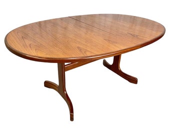 Free Shipping Within Continental US - Brown Vintage Imported English Teak Wood G-Plan Dining Table With Butterfly Extension Leaf