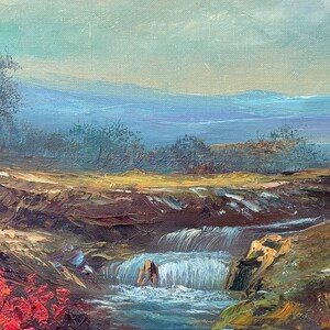 Free Shipping Within Continental US Vibrant Scenic Painting Colorful, Peaceful Landscape Art. Signed William Mark. image 6