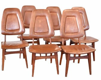 Free Shipping Within Continental US - Vintage Danish Modern Dining Chairs Set Of 6