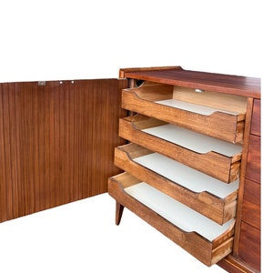 Free Shipping Within Continental US Vintage Mid Century Modern 12 Drawer Dresser Dovetail Drawers image 7