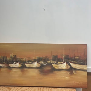 Free Shipping Within Continental US Painting on Canvas nautical scene image 3
