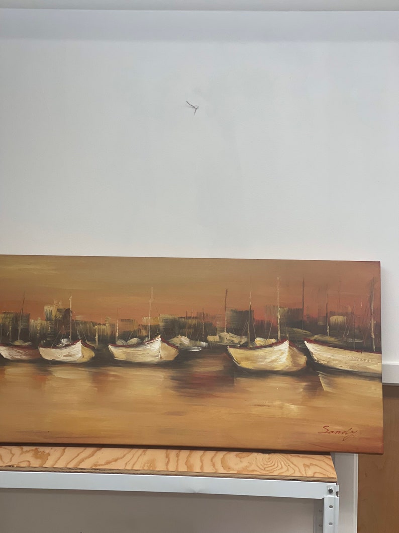Free Shipping Within Continental US Painting on Canvas nautical scene image 3