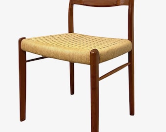 Free shipping within continental US - Mid century modern Ladder Back  Dining Table with Woven Paper Cord seat