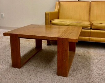 Free and Insured Shipping Within US - Vintage Solid Mid Century Modern Coffee Table Stand