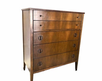 Free and Insured Shipping within US - Vintage Mid Century Modern Dresser Cabinet Storage Drawers