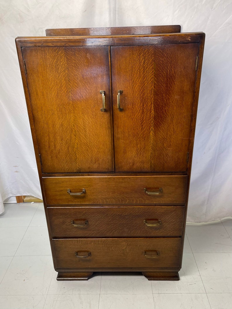 Free and Insured Shippig Within US Vintage Retro Dovetail Drawers Cabinet Storage Dresser Armoire image 5