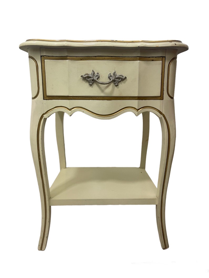 Free Shipping Within Continental US Vintage French Provincial Style Accent Table Stand image 1