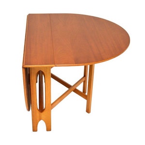 Free Shipping Within Continental US Imported Vintage Mid Century Modern Walnut Gateleg Extended Dining Table image 5