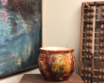 Vintage Pottery Multi-color Decor Vases signed SIFPRA CERAMIC PIC@1974 mid century modern retro