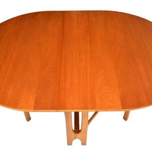 Free Shipping Within Continental US Imported Vintage Mid Century Modern Walnut Gateleg Extended Dining Table image 4