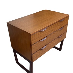 Free Shipping Within Continental US Vintage Danish Modern Dresser With Unique Handles image 1