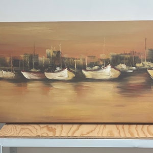 Free Shipping Within Continental US Painting on Canvas nautical scene image 1