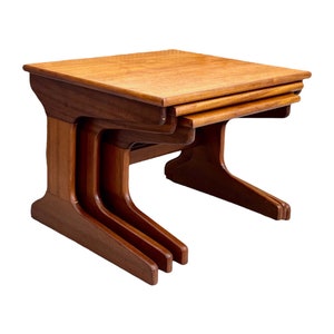 Free Shipping Within Continental US - Vintage Danish Mid Century Modern Nesting End Table Set