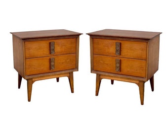 Free Shipping Within Continental US -  Pair of Vintage Mid Century Modern End Table Stand
