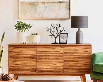 Free shipping within continental US - Mid Century Modern Style Credenza 3 Door TV Cabinet