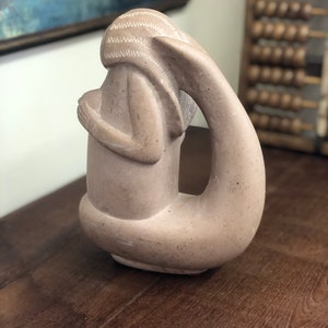 Vintage mid century modern clay mermaid image 4