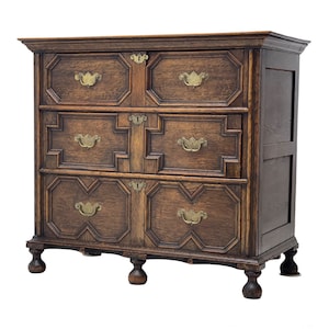 Free Shipping Within Continental US Antique Circa 1590s English Jacobean Dresser Dovetail Drawers. image 1