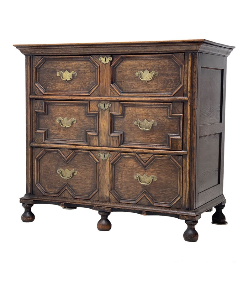 Free Shipping Within Continental US Antique Circa 1590s English Jacobean Dresser Dovetail Drawers. image 1