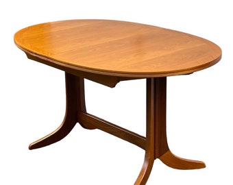 Free Shipping Within Continental US - Vintage Mid Century Modern Dining Table With Butterfly Leaf. UK Import (Available by Online Purchase )