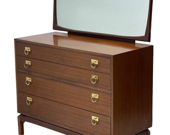 Free Shipping Within Continental US - Vintage Mid Century Modern or Dresser with Mirror