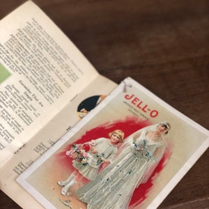 Vintage 1970s Le Creuset Cookbook and 1930s Jell-o Recipe book with original insert Print Decor Retro image 3