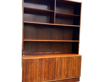 Free Shipping Within Continental US - Vintage Mid Century Modern Danish Bookcase Shelf Cabinet by Hundevad with Key