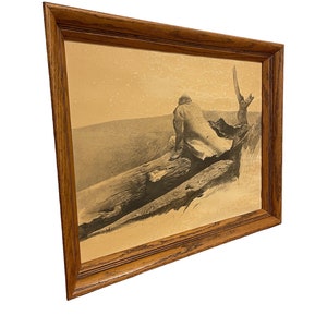 Free Shipping Within Continental US Andrew Wyeth Black & White Pencil Sketch Print image 1