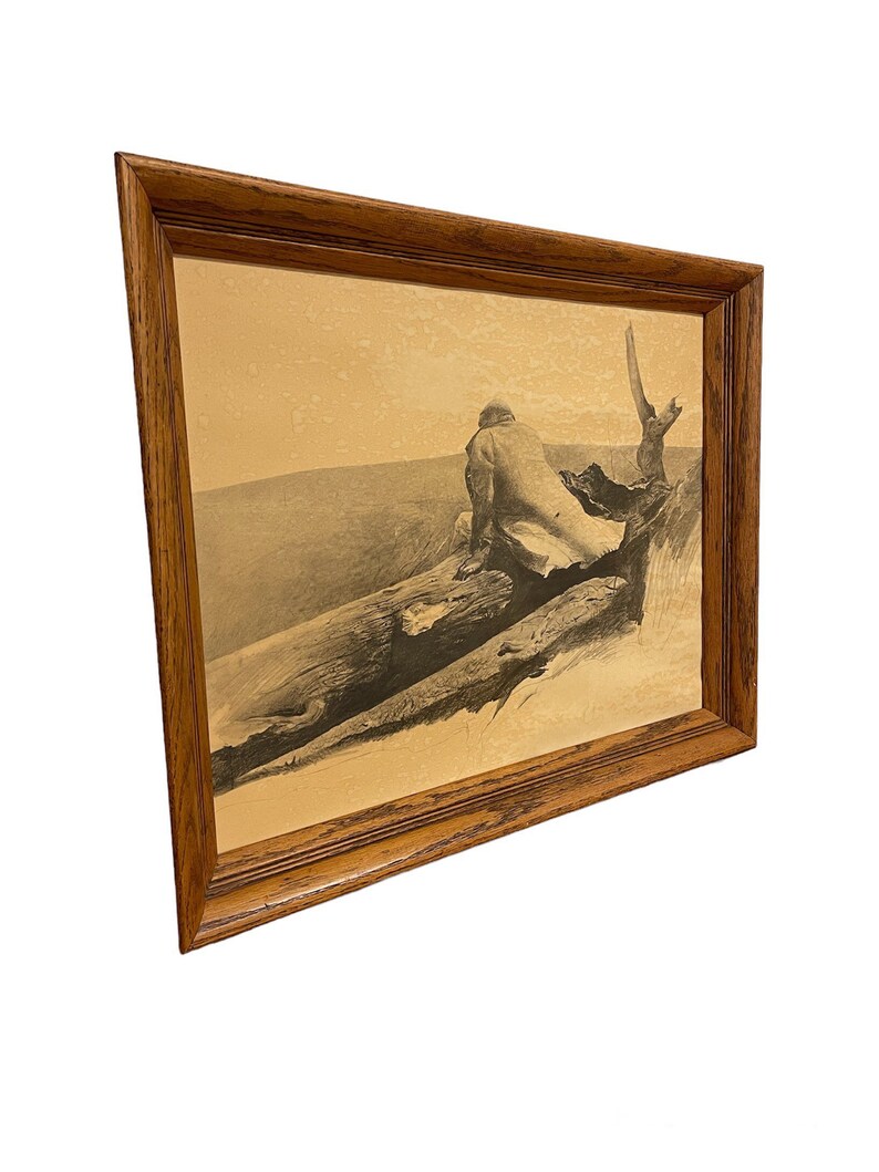 Free Shipping Within Continental US Andrew Wyeth Black & White Pencil Sketch Print image 1