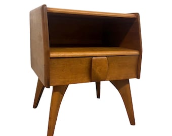 Free Shipping Within Continental US - Vintage Mid Century Solid Maple End Table by Heywood Wakefield