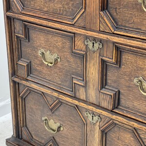 Free Shipping Within Continental US Antique Circa 1590s English Jacobean Dresser Dovetail Drawers. image 3