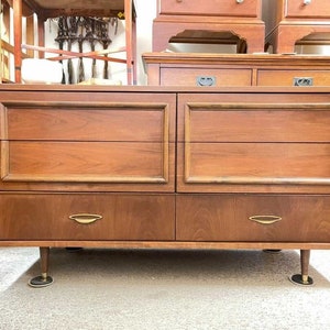 Free and Insured Shippig Within US Vintage Mid Century Modern Dresser Cabinet Storage Drawers image 2