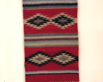 Vintage handwoven textile wall decor rug
